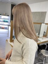 リムレスバイサンク 万代 新潟駅(LIMLESS by cinq) ミルクティーベージュダブルカラーグレージュカラーハイライト