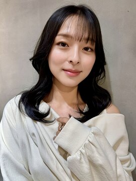 ロンド エスポワール 錦糸町(Lond espoir) 〇デザインカラーレイヤーカットウェットヘアオリーブベージュ