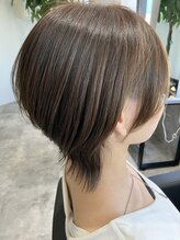 アグ ヘアー トレフル 横川駅前店(Agu hair Treful) 横川駅treful人気　透明感カラーショートウルフ　20代30代　春