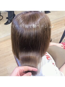 グラスヘア(Grous hair) ブリーチ１回で艶ベージュ♪【Grous hair 錦糸町】