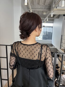 ヌープヘアーアイス(NUUP.hair ici) 結婚式参列◎シニヨンゆるふわアレンジ二次会モテ髪