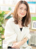 かきあげバング外国人風小顔レイヤーカットh4戸頭20代30代40代