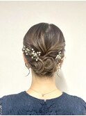 結婚式参列に♪/お呼ばれヘア/おとなっぽヘア/ゆるふあ/シニヨン