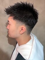 ディスイズバーバーサード(THIS IS BARBER 3rd) 黒髪ショート 束感 モヒカン ツーブロック ビジネスヘア