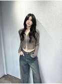 エクステで黒髪ロングに！