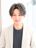メンズイケメンパラダイス(Men'sイケメンパラダイス)&nbsp;Men'sセンターパートメンズ白髪ぼかし/ニュアンスパーマ