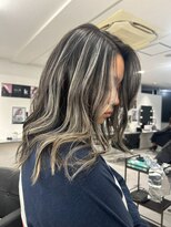 キング 京橋店(K!ng)&nbsp;レイヤーカットブリーチなしダブルカラーハッシュカット韓国