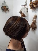 内巻きショートボブ