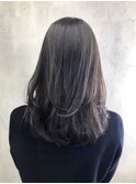 ダークグレー_ローライトスリークボブ厚めバング_ba282031