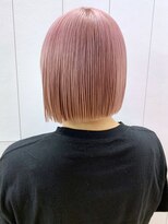 アルバム 池袋(ALBUM) ピンクベージュ_外ハネボブセクションカラー_ba405141