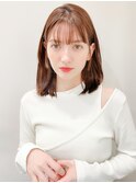 ミディアムヘア暗めカラーグランマッシュデザインカラー