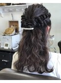 結婚式ヘア 作り過ぎないハーフアレンジ
