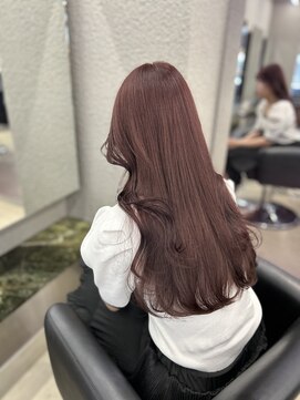 ペレ 栄店(PELE) デザインカラー/レイヤーカット/ウェットヘア/オリーブベージュ