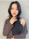 髪質改善＊ネイビーグレーロブ＊美髪【Zina博多】