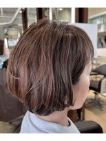 マニス(manis)&nbsp;ゆるふわ大人可愛いボブニュアンスパーマナチュラルブラウン