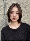 外ハネボブ/レイヤー/イメチェン/くびれ/ミディアム/美髪