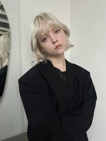 ステン(sten)&nbsp;ホワイトミルクティー/ホワイトブロンド/切りっぱなしボブ