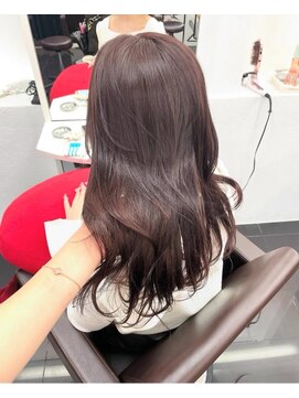 ミシェリー 新宿店(misherry) ウェーブミディアムメルティカラーこなれ顔周りシースルーバング