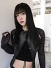 顔周りのナチュラルストレート+カラー+カット　￥16800