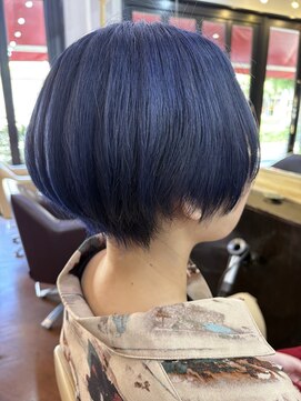 シャンプーボーイアネックス(SHAMPOO BOY Annex) ネイピー×ショートボブby ERINA