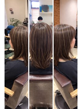 リコ 海老名2号店(Lico) レイヤーミディ×細ハイライト