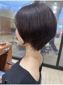 ◎くびれショートカット×暖色春カラー　　髪質改善