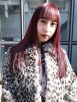 ルーム(Loom.)&nbsp;レッドカラー  ロングレイヤー ブリーチなしWカラー 赤髪