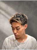 アップバングスタイル×フェード