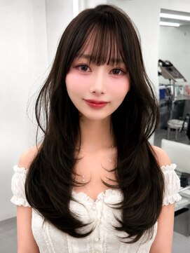 アマトウキョウ アユンチェ(AMA TOKYO×AYUNCHE) 韓国ヘア 2wayバング レイヤーカット くびれヘア 顔周り/