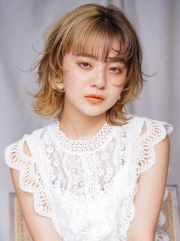 カフネ(cafne)の写真/ブリーチなしで叶う透明感カラーや周りと差が付くハイトーンカラーもトレンド×似合う＋αなデザインへ導く