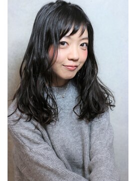 コマ(coma) 【coma中野】濡れた様な質感の暗髪ロング×ショートバング