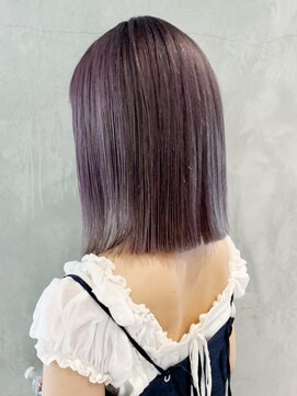 アイティー バイ アルバム 中野店(IT by ALBUM) パープルグレーボブ_セミウェットウェーブ_ba296721