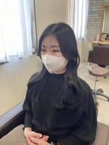 シェノン 武庫之荘(CHAINON)&nbsp;韓国くびれヘア/暗髪カラー/ブルーブラック/フェミニンロング