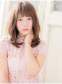 mod's姪浜/レトロガーリーチェリーブラウン前下がりワンカールg