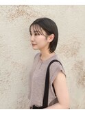 シースルー+レイヤーボブ