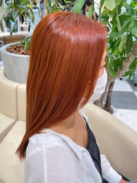 アース 小禄店(EARTH) ブリーチあり/アプリコットオレンジ/暖色カラー