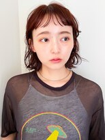 似合わせ小顔ボブ×暖色カラー デザインカラー