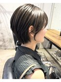 丸みショートと透明感カラー