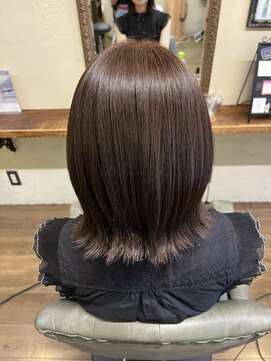 ベレッタ 枚方店(veretta.) 髪質改善水素カラー　山本綾香/外ハネボブ/くびれシルエット