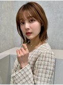 イメチェン/似合わせカット/フルバング/レッドブラウン/新宿