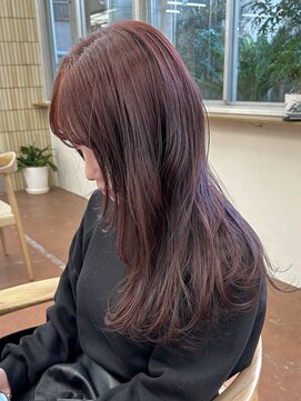 パークレーン アイス イヴェン(park lane ICI yeven) ブリーチなし　ワインレッド　ボルドー　秋カラー/momoka