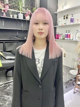 チュダック(ChuDuck) 韓国風《ペールピンク》ハイトーン/ケアブリーチ/ダブルカラー