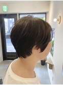 【お客様スタイル】スッキリショート×暗めグレージュカラー