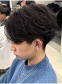 名古屋フェザーパーマ名駅センターパートフェザーショートメンズ