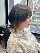 レーヴバイロンド 仙台(Reve by Lond)&nbsp;イメチェン外ハネボブホワイトブロンドワイドバング美髪髪質改善