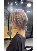 アンニュイ中性マッシュウルフ　ラベンダーホワイト
