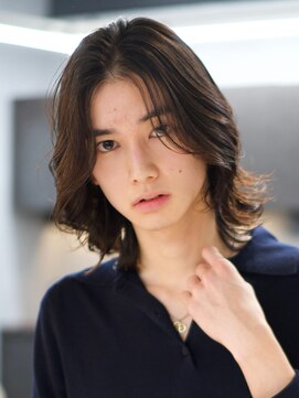 アンサー 渋谷(ANSWER) メンズミディアム　メンズボブ　毛流れスパイラル