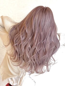 ホワイトベージュピンクベージュケアブリーチ盛岡レイヤーカット