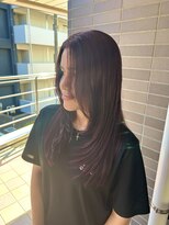 オーガニックマインド 坂戸 鶴ヶ島(organic+mind)&nbsp;冬の美人髪◎ブリーチなしピンクブラウンカラーレイヤーロング