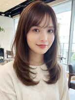 ケーツー エム 京都ラクエ(k-two emu)&nbsp;セミロングレイヤーカット*顔周りカット*髪質改善トリートメント